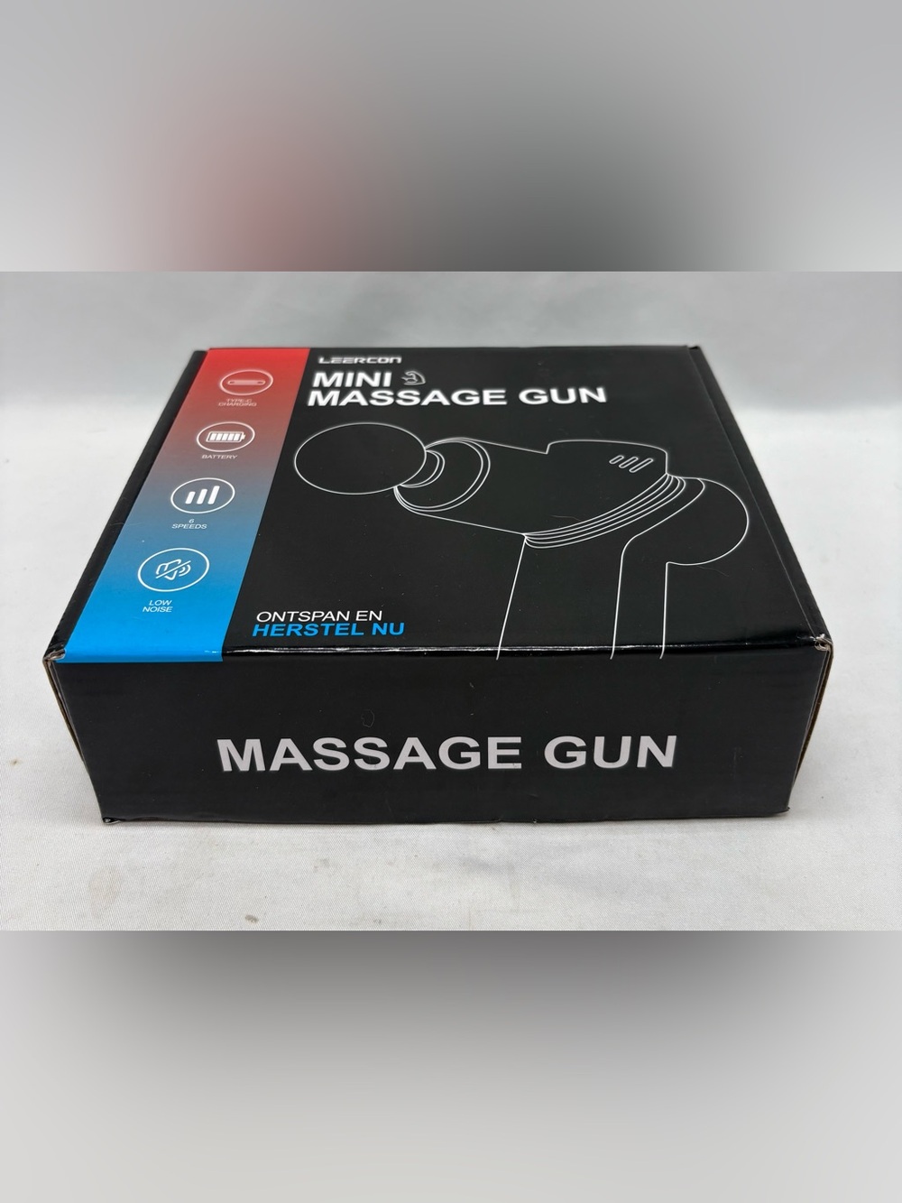 LEERCON Mini Massage Gun LEK-518X , 4 Heads, Multispeed, Rechargeable NEW